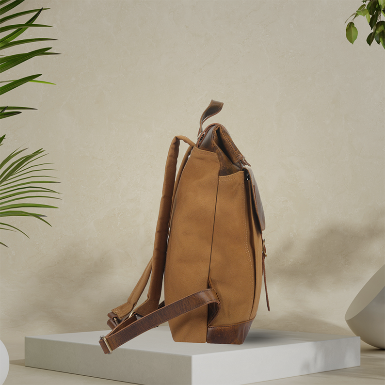 Versatile Style: Leather & Canvas Backpacks