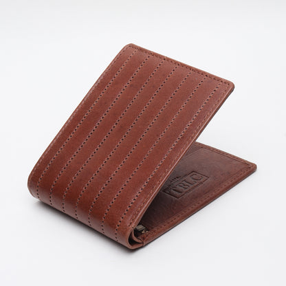 Crafted for Excellence: Men's Leather Wallet with 9 Card Slots & Zipper