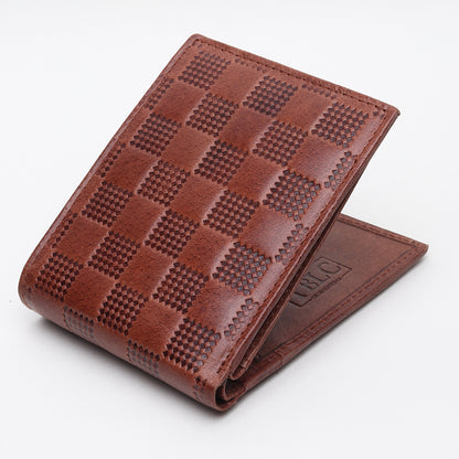 Premium Men's Wallet: Textured Leather, Organized Functionality