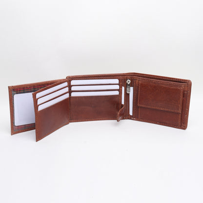 Sophistication Meets Functionality: Crazy Horse Leather Men's Wallet