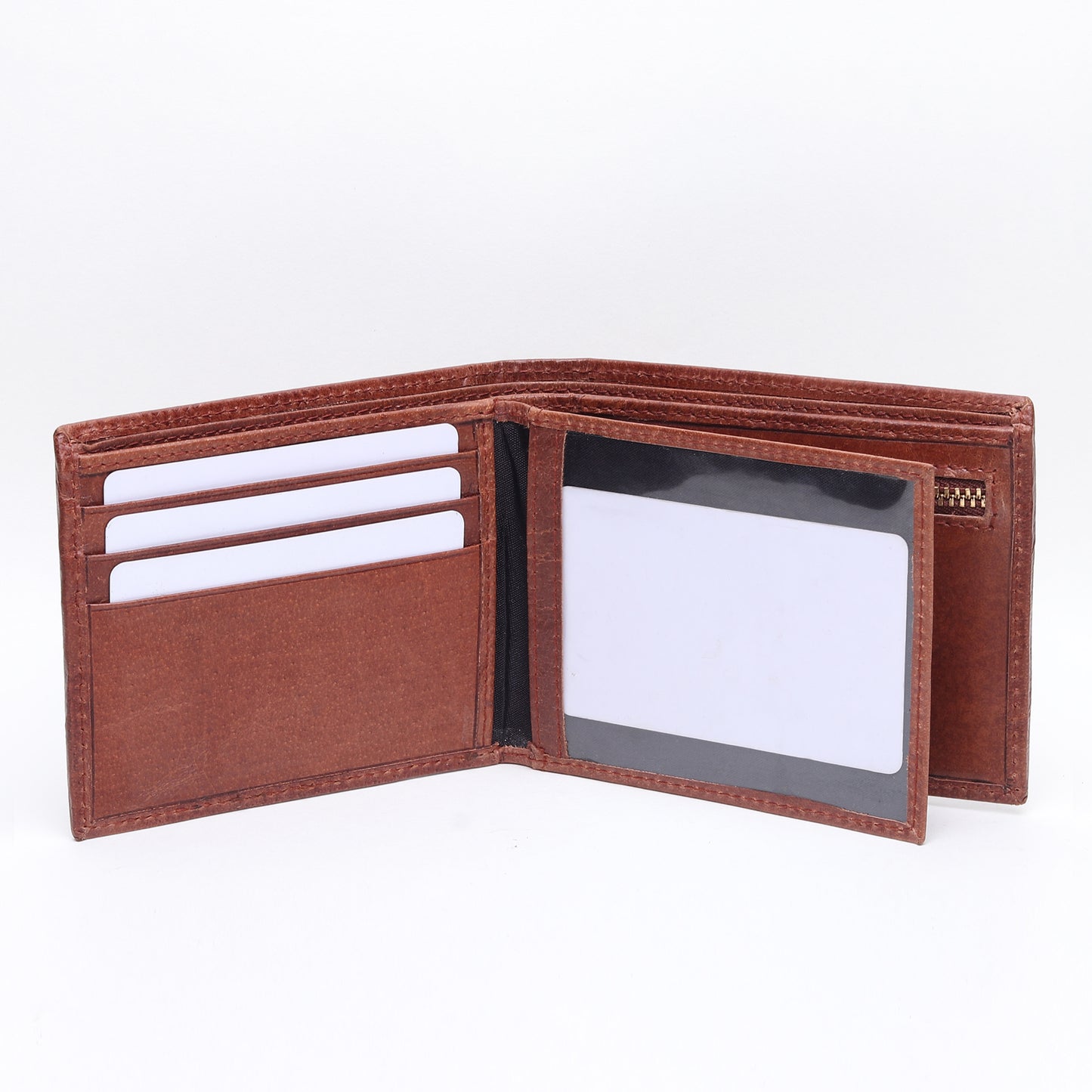 Premium Men's Wallet: Textured Leather, Organized Functionality