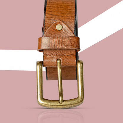 Timeless Appeal: Classic Brown Leather Belt - Fusion of Style and Durability