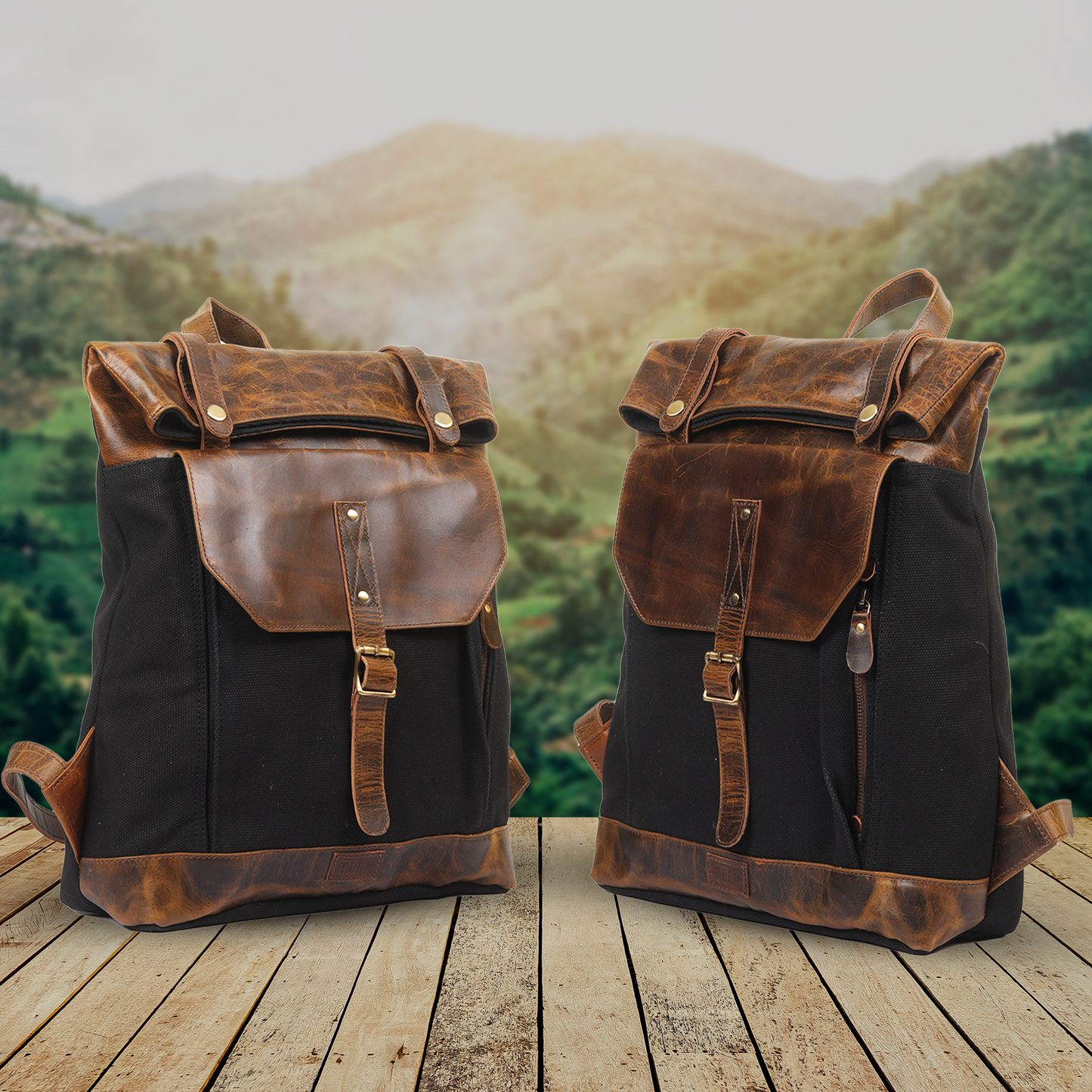 Versatile Style: Leather & Canvas Backpacks