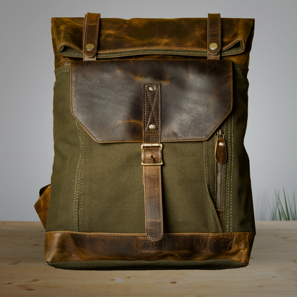 Versatile Style: Leather & Canvas Backpacks