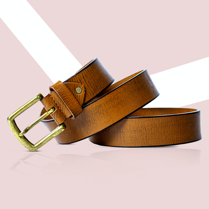 Timeless Appeal: Classic Brown Leather Belt - Fusion of Style and Durability