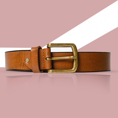 Timeless Appeal: Classic Brown Leather Belt - Fusion of Style and Durability