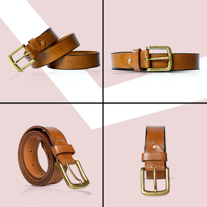 Timeless Appeal: Classic Brown Leather Belt - Fusion of Style and Durability