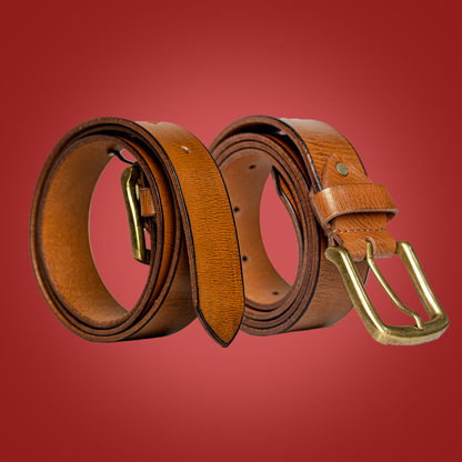 Timeless Appeal: Classic Brown Leather Belt - Fusion of Style and Durability