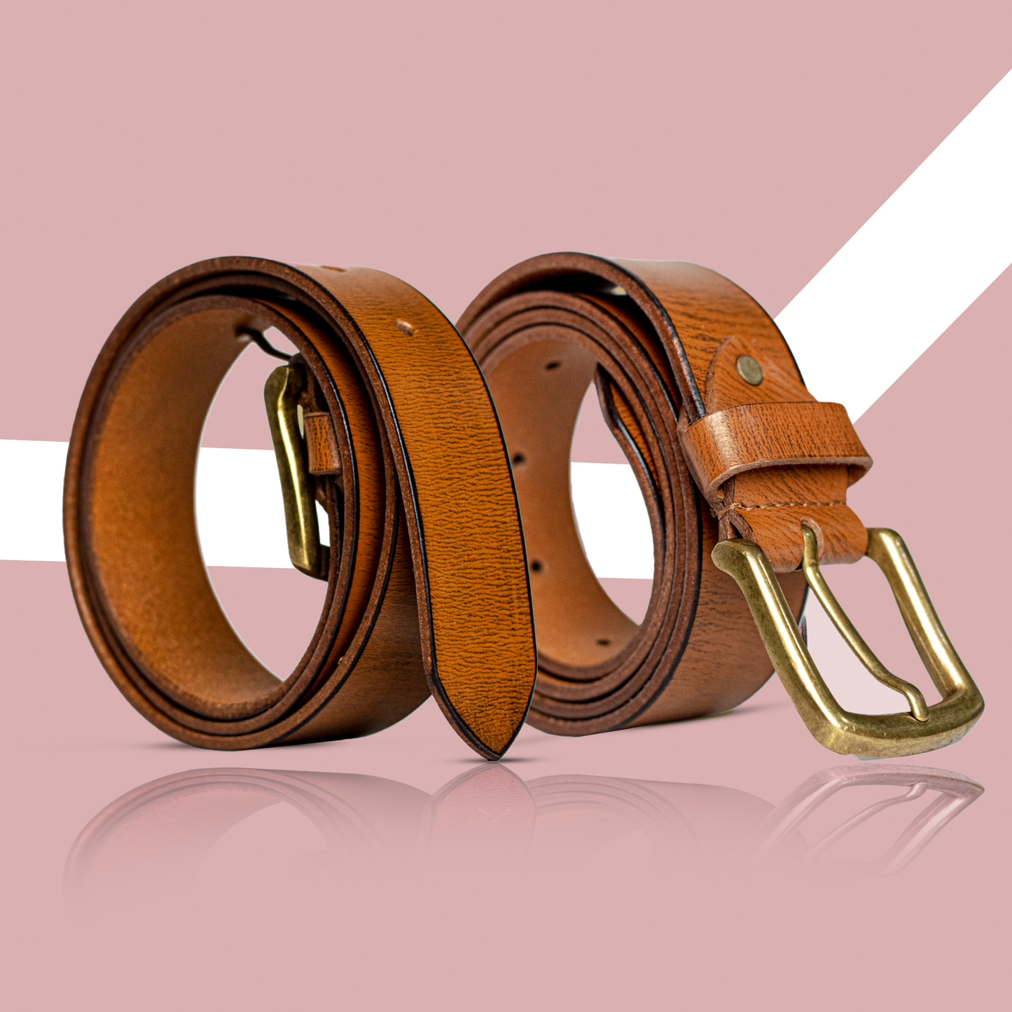 Timeless Appeal: Classic Brown Leather Belt - Fusion of Style and Durability