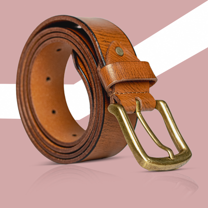 Timeless Appeal: Classic Brown Leather Belt - Fusion of Style and Durability