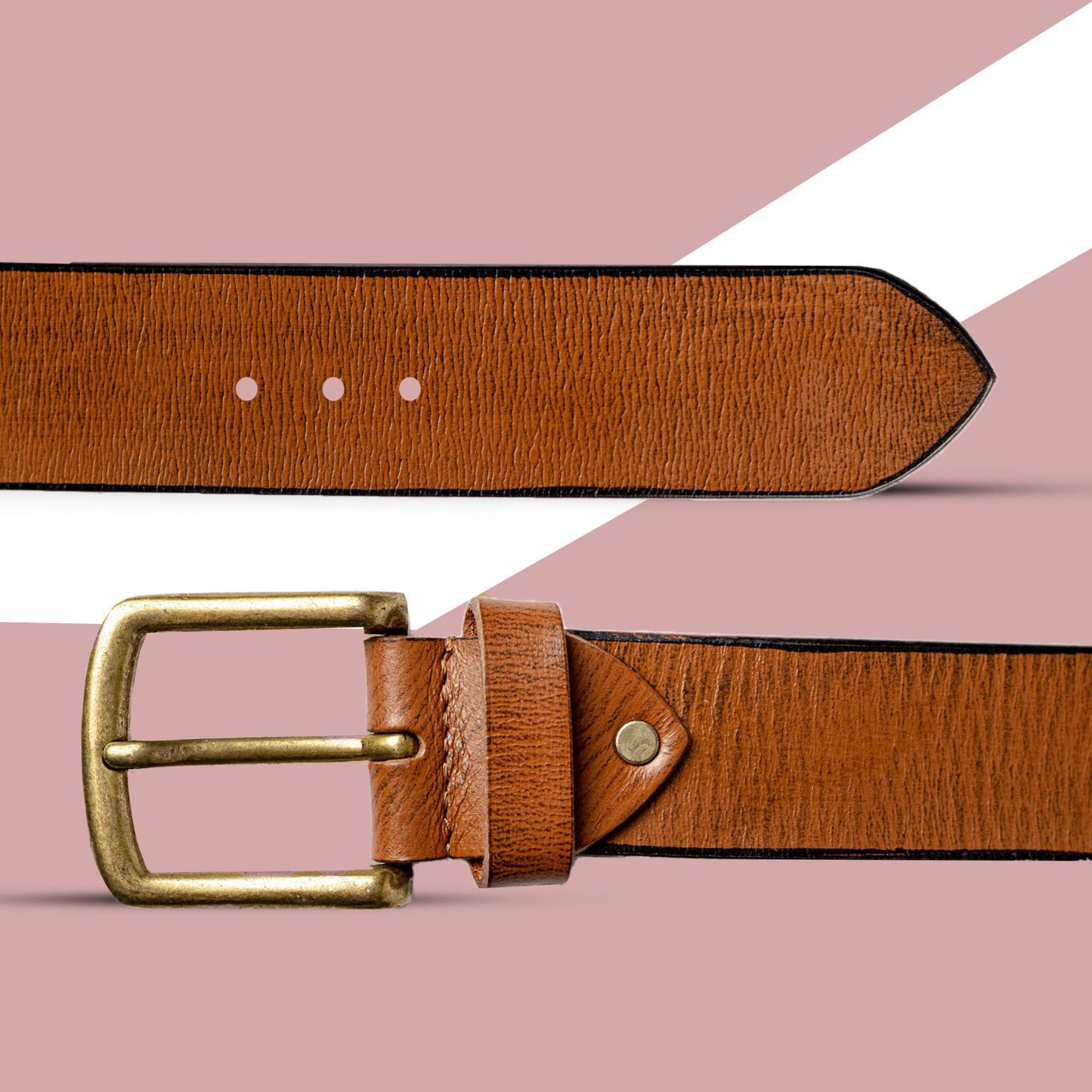 Timeless Appeal: Classic Brown Leather Belt - Fusion of Style and Durability