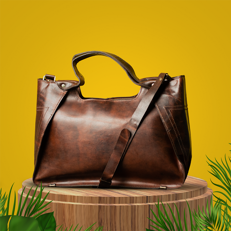 Hardwax Leather Women's Tote Bag: Timeless Elegance, Secure Zip, Effortless Organization - Image 5