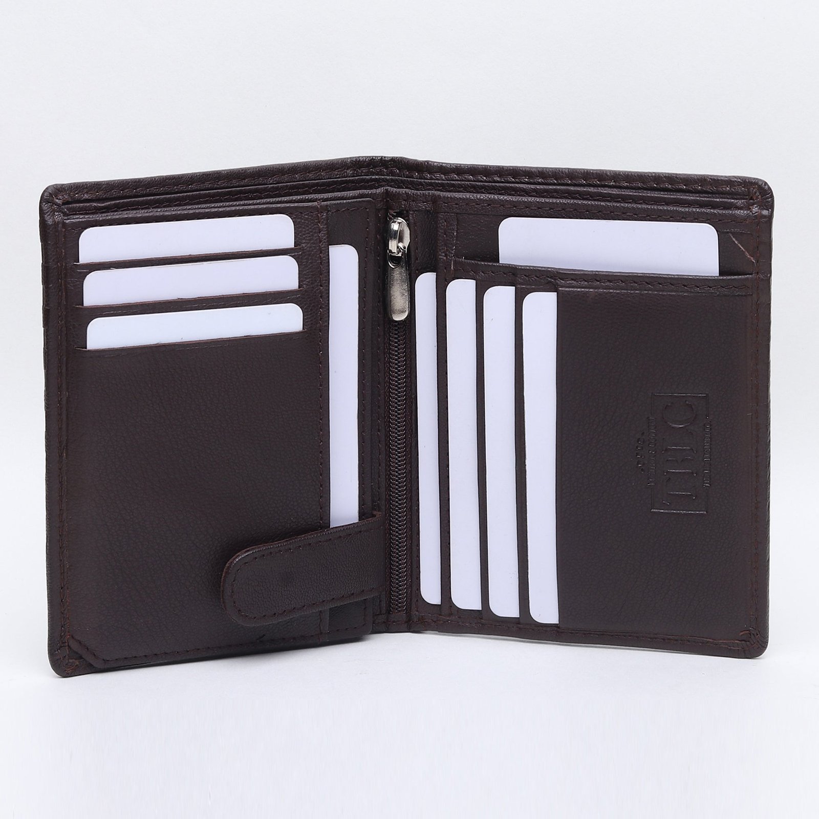 Men's Leather Wallet: Stylish Organization, Hidden Zipper, Dual Currency Slots - Image 2