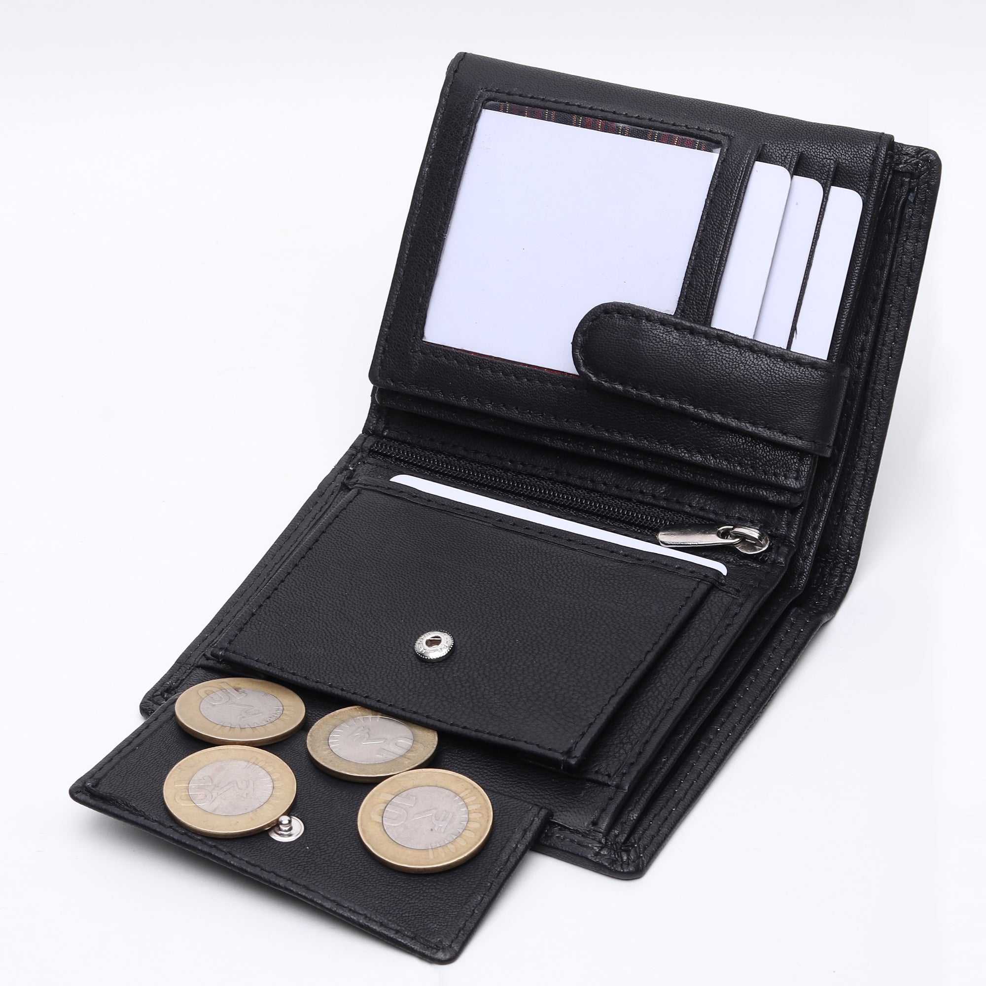 Fashion Meets Function: Crazy Horse Leather Card Wallet - Image 5