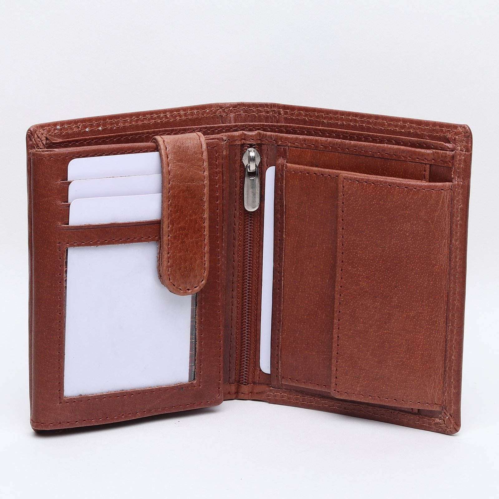 Fashion Meets Function: Crazy Horse Leather Card Wallet - Image 2