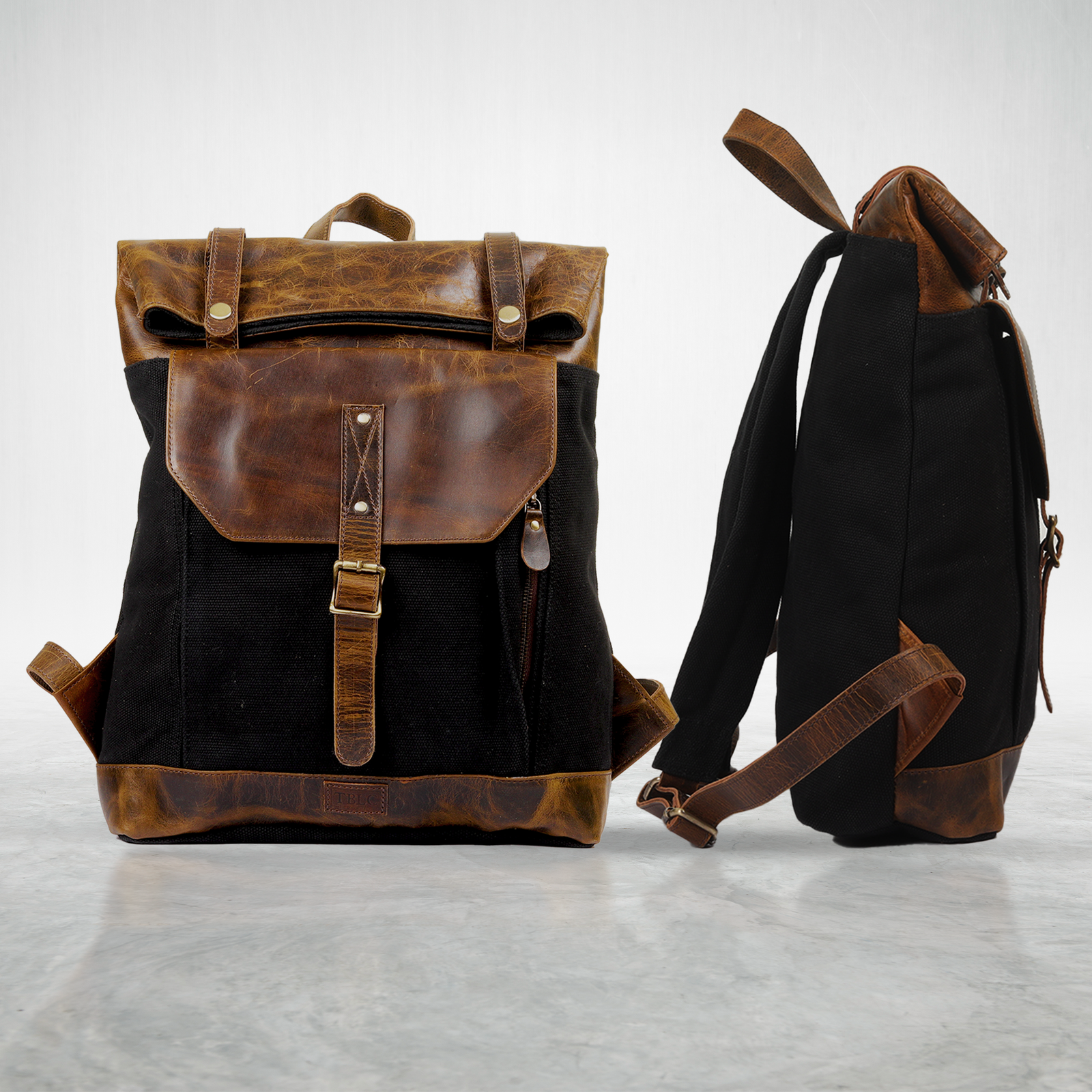 Versatile Style: Leather & Canvas Backpacks - Image 3